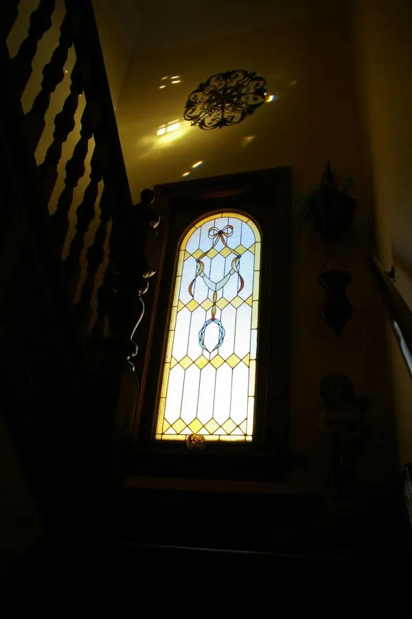 The stairwell is one of  Mary's favourite places to be in the house.